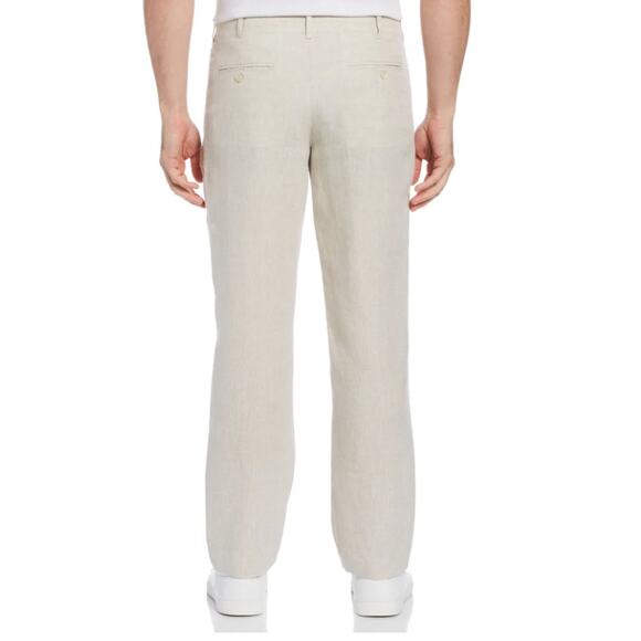 Perry Ellis Drawstring Linen Pants | Mens 36, Natural Tan NWT - Picture 2 of 3